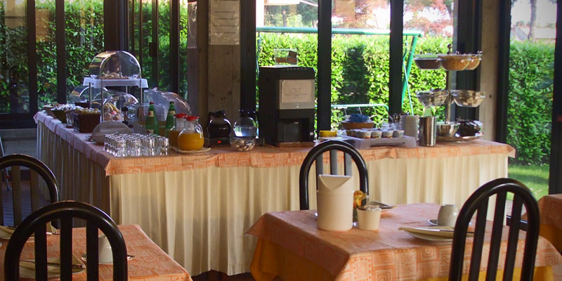 The breakfast buffet